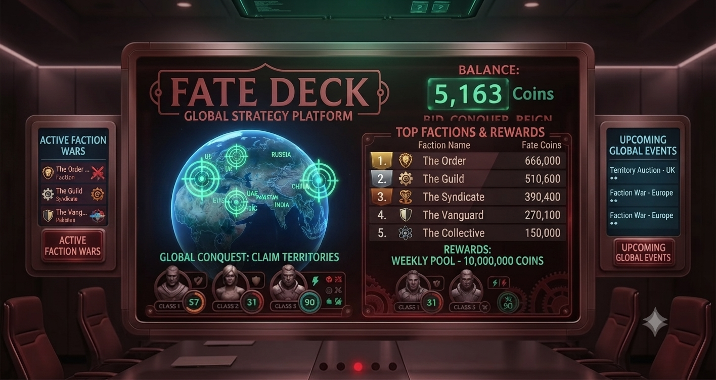 Fate Deck Global Strategy Platform — Global Conquest & Top Factions