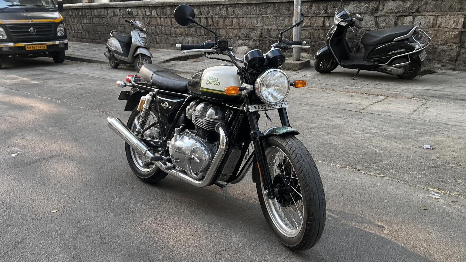 Royal Enfield Interceptor 650 naked motorcycle in India — 47 PS engine, 24-28 kmpl mileage and on-road price around ₹3,58,000